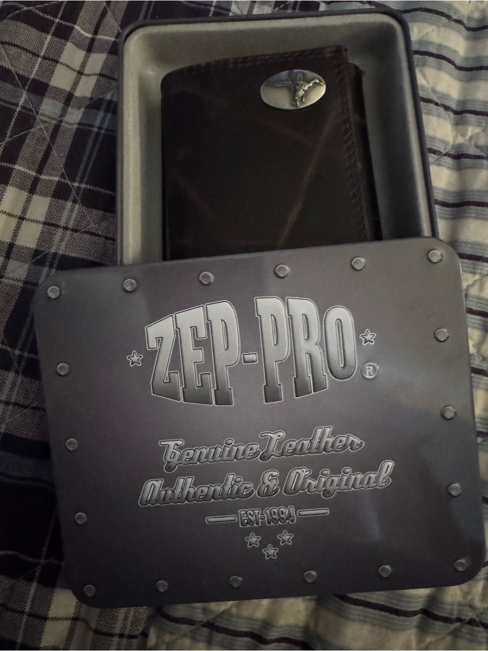 ZEP-PRO Men's Genuine Leather Brown Bifold Wallet